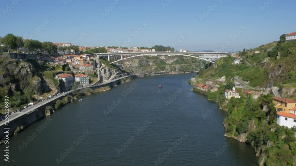 Aerial view of River Douro and Douro Valley in Porto, Portugal Aerial view of River Douro and Douro Valley in Porto, Portugal