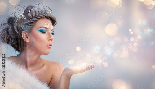 Fotografie, Obraz Beautiful winter woman