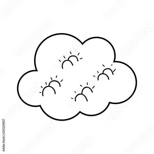 cute fairytale cloud icon