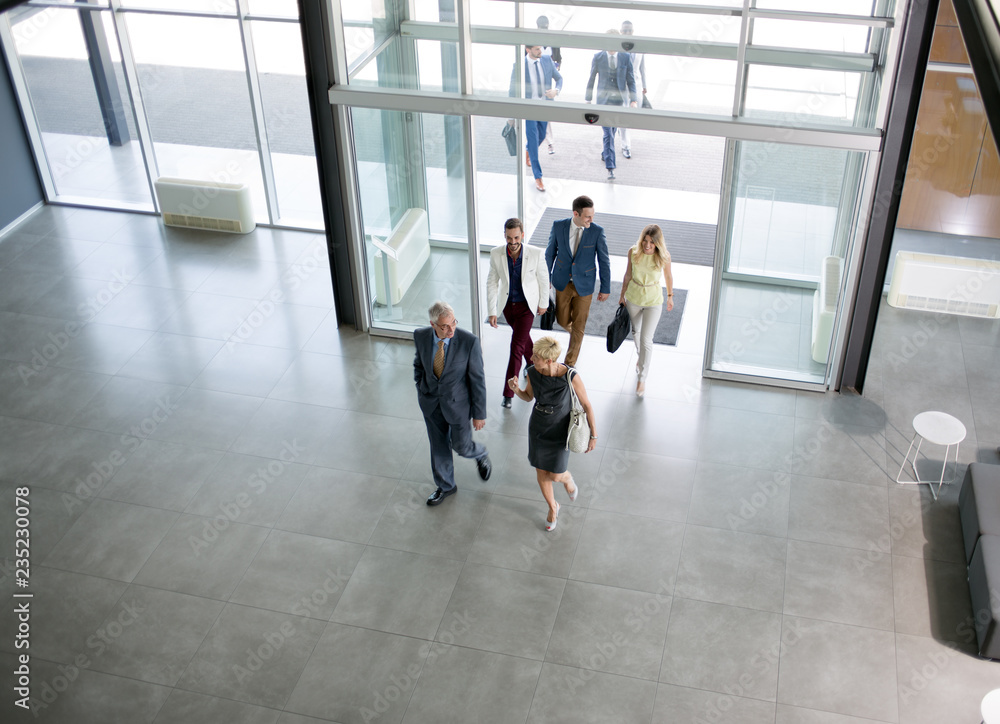 Fototapeta premium professional modern people on the way in building.