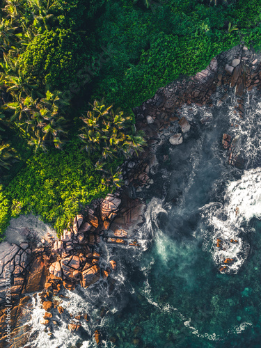 Sonrise at a beautiful unique coastline photo