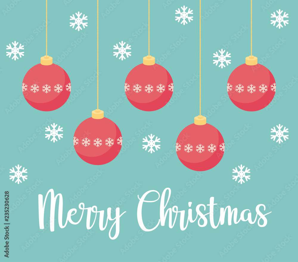 Naklejka premium merry christmas balls decorative icon