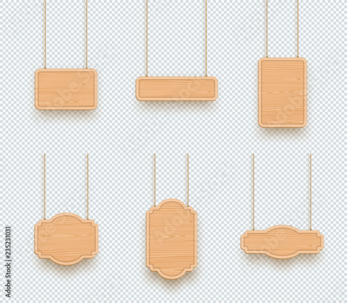 Wooden Sign Plain Empty 3d Hanging Board Frames Set