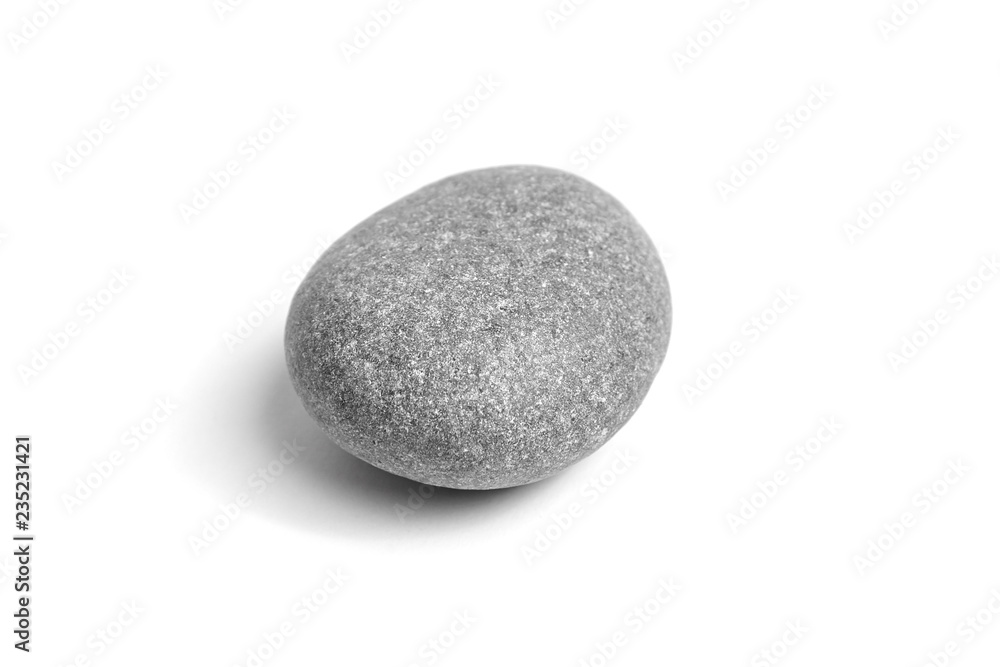 Pebble. Smooth gray sea stone isolated on white background Pebble. Smooth gray sea stone isolated on white background