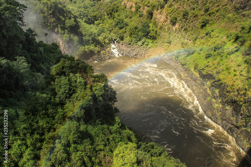 The largest waterfall in the world is Victoria. Africa: Zambia and Zimbabwe.