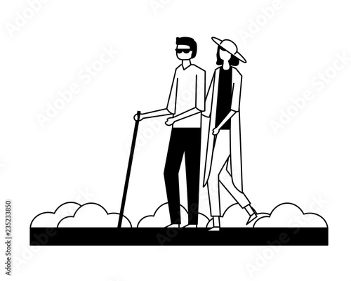 volunteers help work