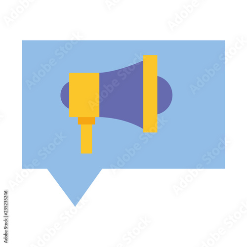 megaphone speech bubble social media