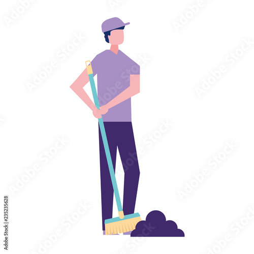 volunteers help work