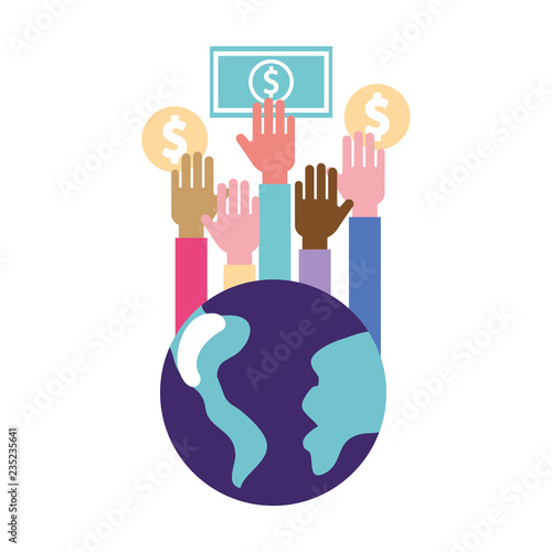 volunteers help work