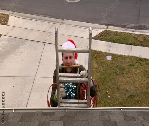 Stringing Christmas Lights