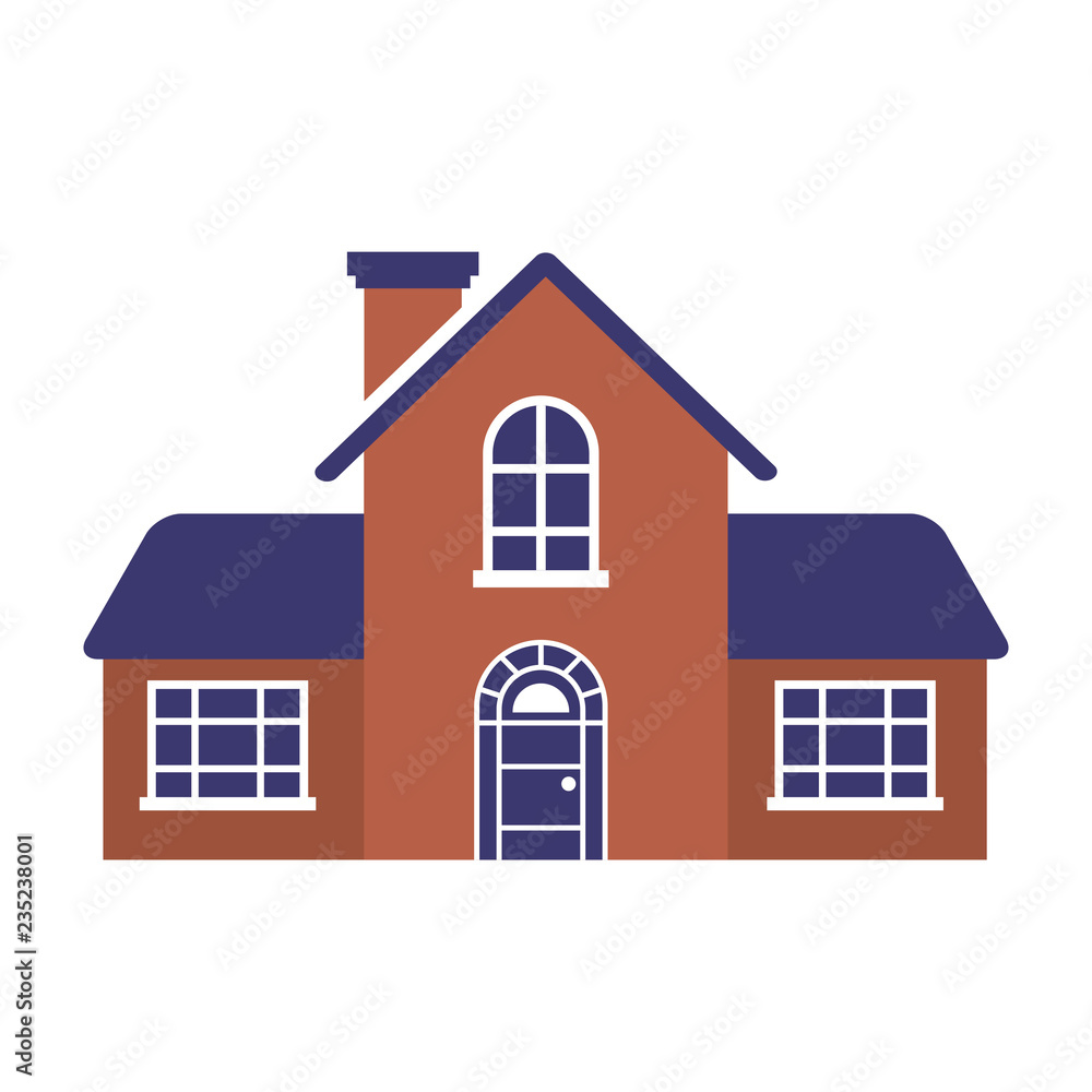 house real estate on white background