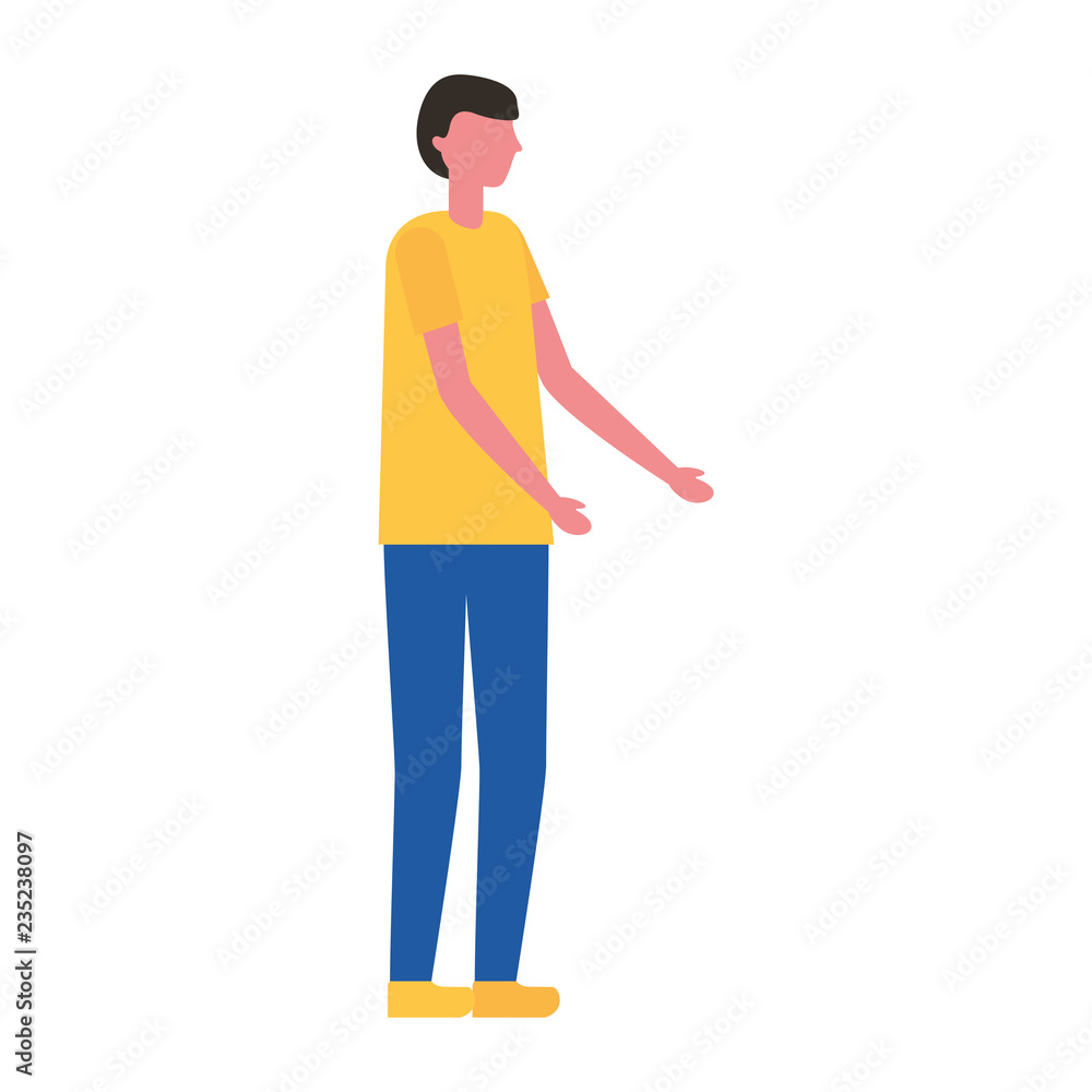 man character on white background man character on white background
