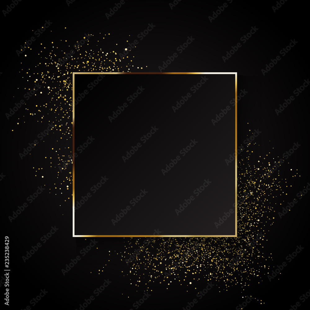 Elegant gold glitter background - obrazy, fototapety, plakaty 
