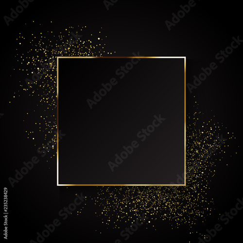 Canvas Print Elegant gold glitter background