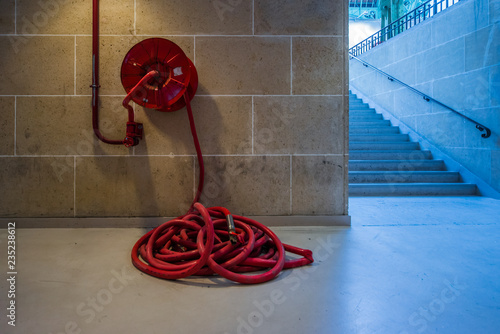 Wallpaper Mural Fire station long red hosepipe Torontodigital.ca