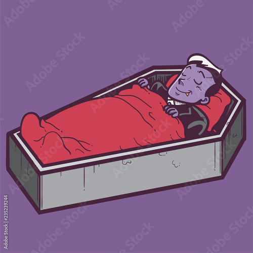 Vampire sleep in a coffin