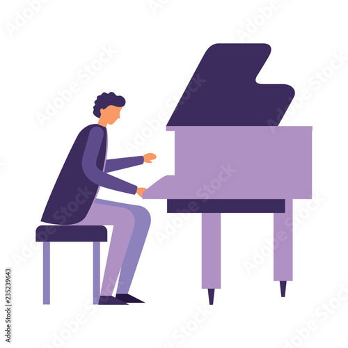 man playing classical piano instrument