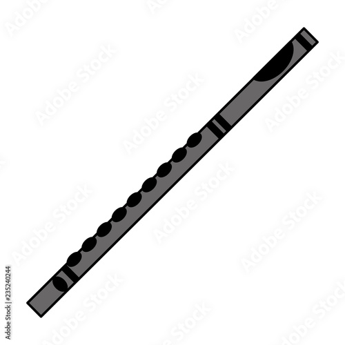 flute instrument on white background