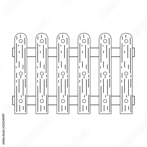 wooden fence isolated icon