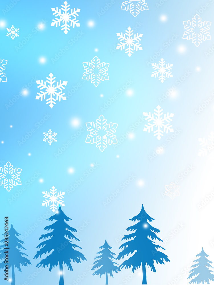 クリスマス　ツリー　クリスマス背景　雪　雪片　結晶　イルミネーション