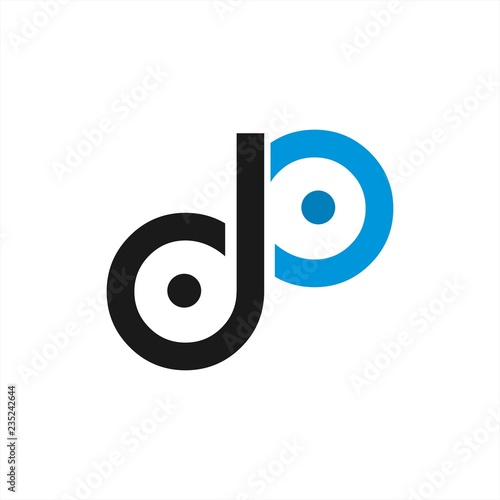 dp, pd, do initials letter company logo