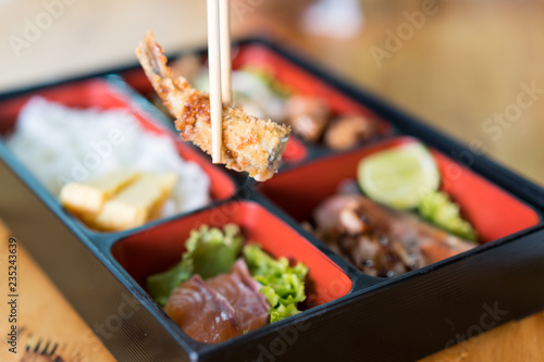 Wallpaper Mural bento box with sushi and rolls Torontodigital.ca