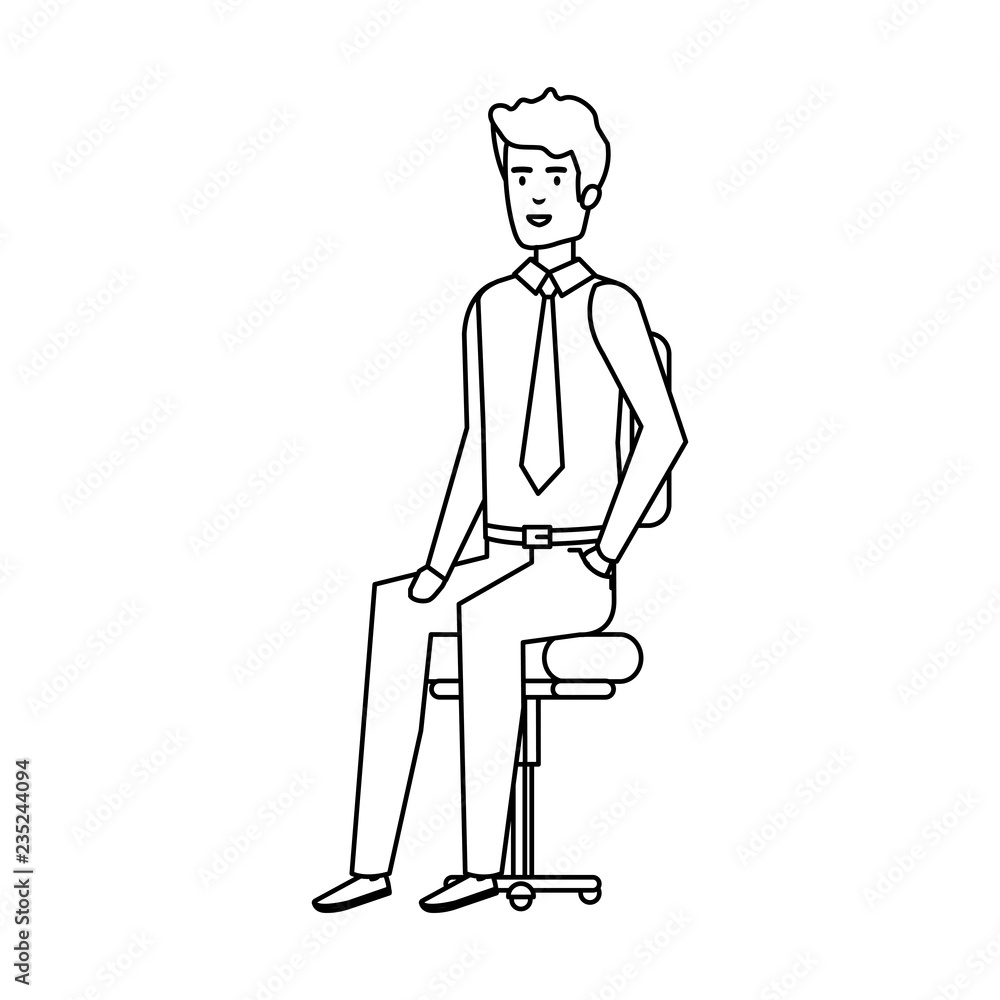 elegant businessman sitting in the chair elegant businessman sitting in the chair
