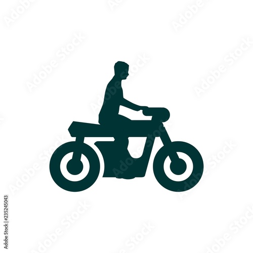 Motorcycle rider icon for design and creativity © JEGAS RA