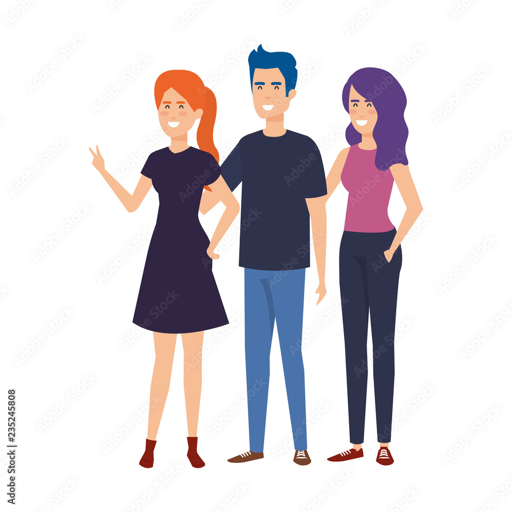 Fototapeta premium group of people characters