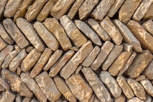 Fotografía Mur de pierres sèches posées en chevrons, Vaucluse