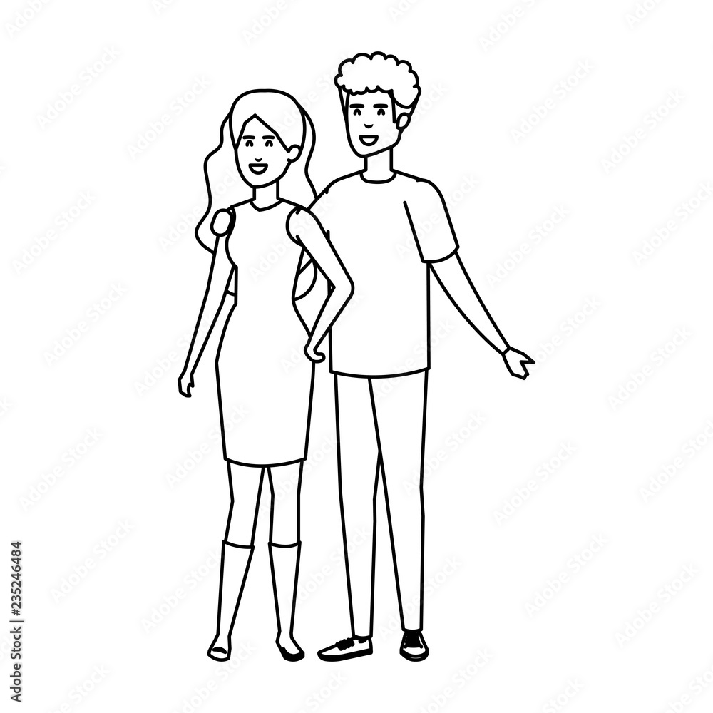 couple avatar characters icons couple avatar characters icons
