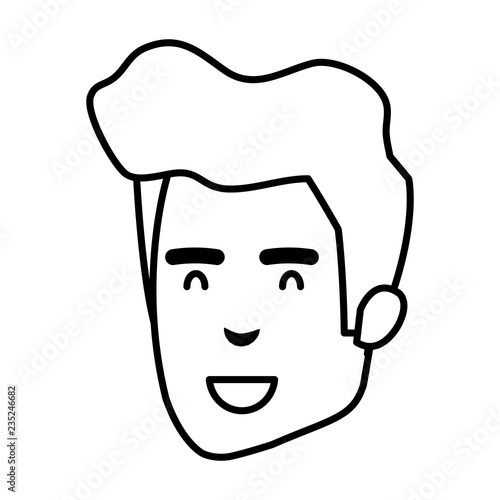 young man head avatar character