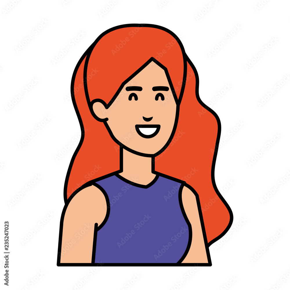 beautiful and young woman character