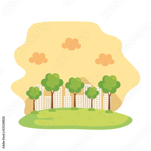 park landscape scene icon