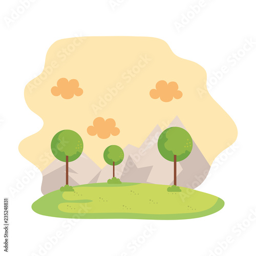 park landscape scene icon