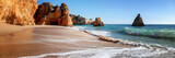 Algarve beach, panoramic banner view