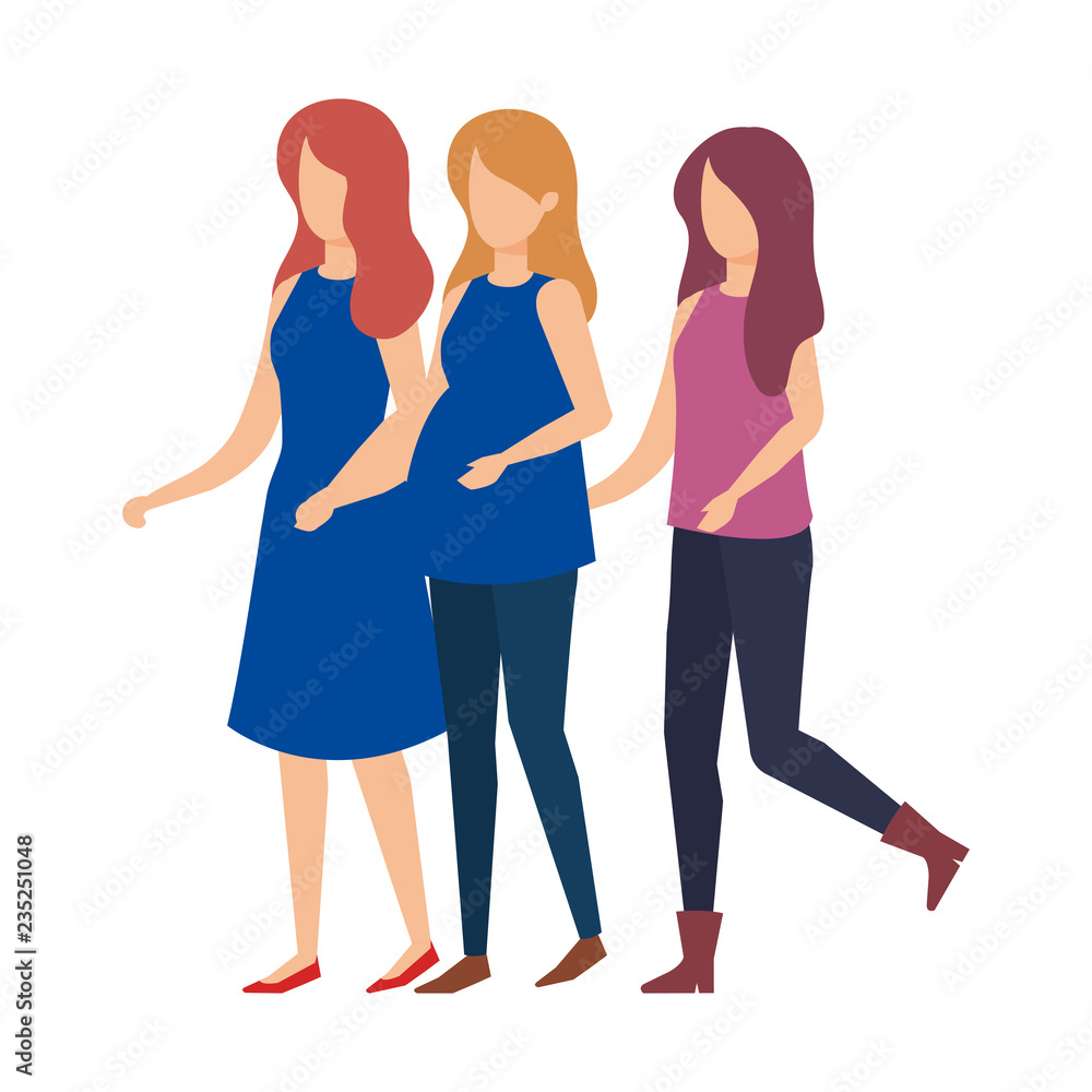 group of women characters group of women characters