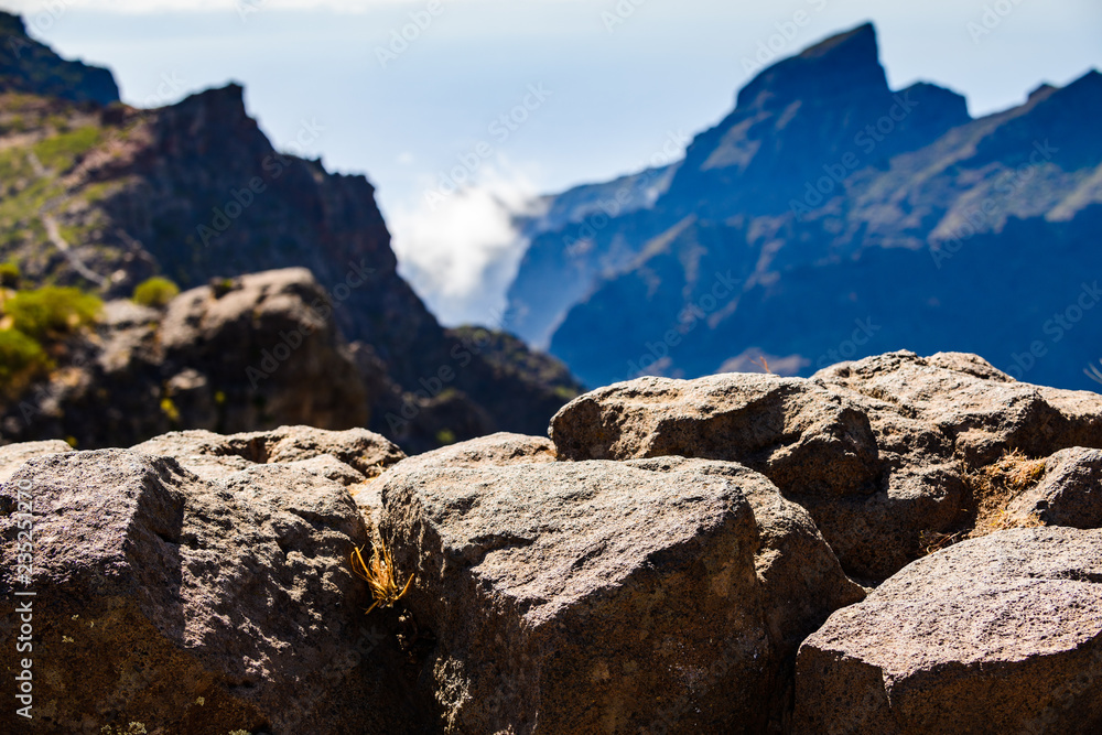 Stunning view of the gorge and the village of Masca.Tenerife. Canary Islands. Spain