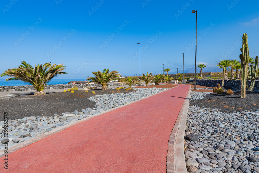 Embankment in the small village of Alcala.  Tenerife. Canary Islands..Spain
