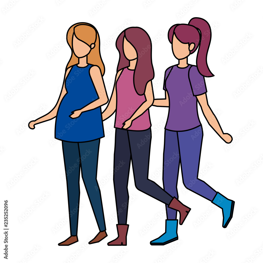 group of women characters group of women characters