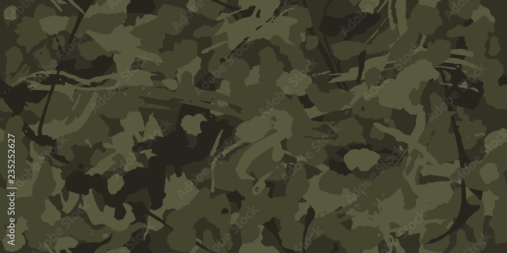 Military camouflage, texture repeats seamless. Camo Pattern for Army Clothing. Green color, grunge pattern fabric for hunting. Vector illustration. Military camouflage, texture repeats seamless. Camo Pattern for Army Clothing. Green color, grunge pattern fabric for hunting. Vector illustration.