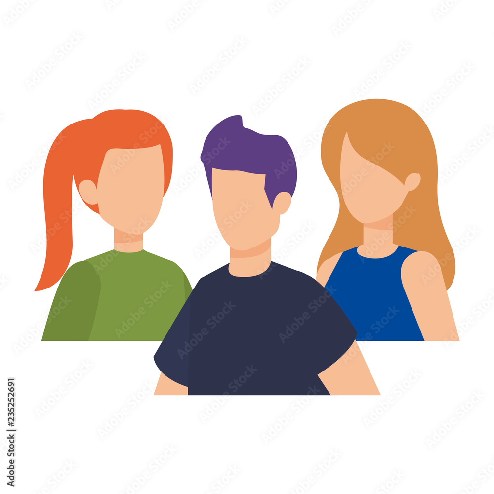 Fototapeta premium group of people characters