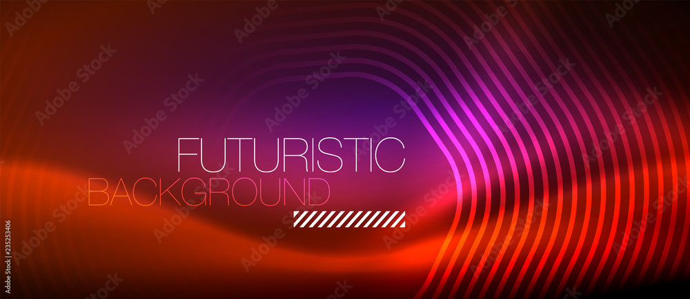 Neon glowing lines, magic energy space light concept, abstract background wallpaper design Neon glowing lines, magic energy space light concept, abstract background wallpaper design