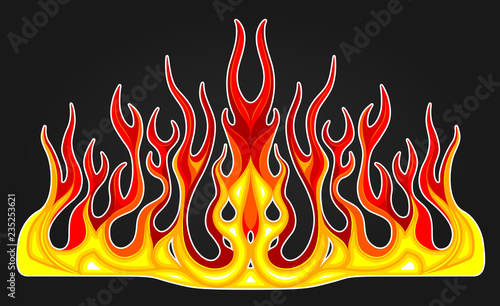 Blazing fire decals for the...