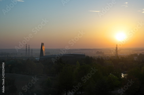 Tablou pe pânză Dijon,France-October 15, 2018: Zenith de Dijon, a concert hall, in Dijon at sunrise