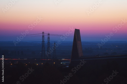 Dijon,France-October 15, 2018: Zenith de Dijon, a concert hall, in Dijon at sunrise.