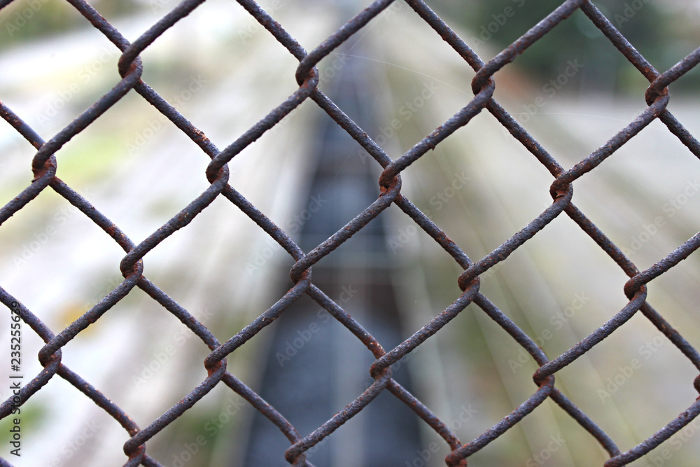 Fototapeta premium Close-up of iron mesh