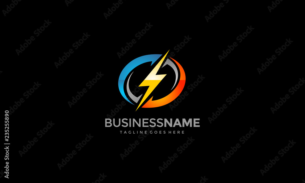 Power Electric Logo - Electricity icon - Energy Lightning Vector Template Power Electric Logo - Electricity icon - Energy Lightning Vector Template