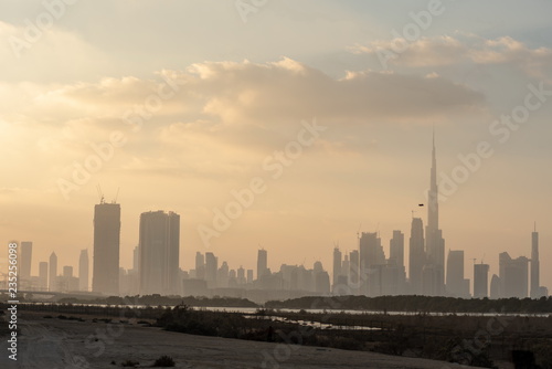 Dubai skyline from Ras Al Khor, United Arab Emirates
