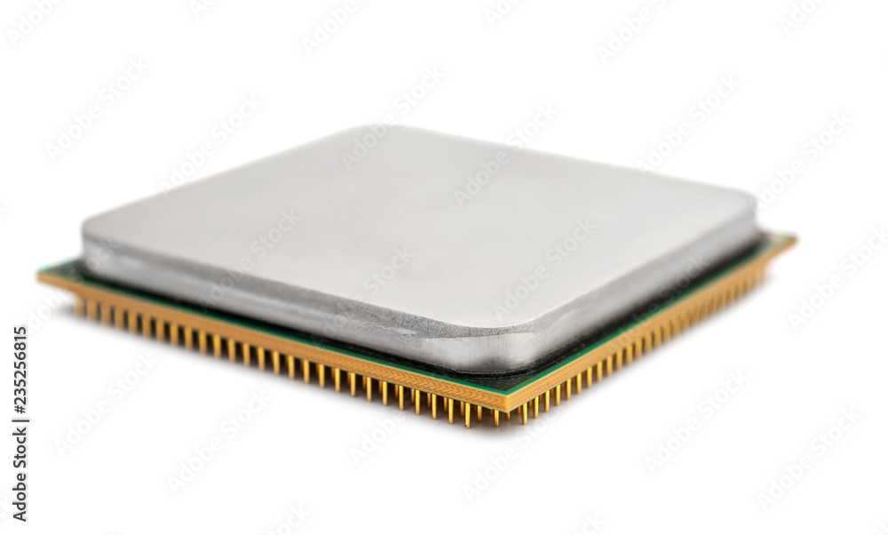 Computer processor on white background. Computer processor on white background.